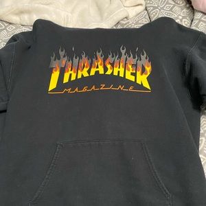 Black thrasher hoodie